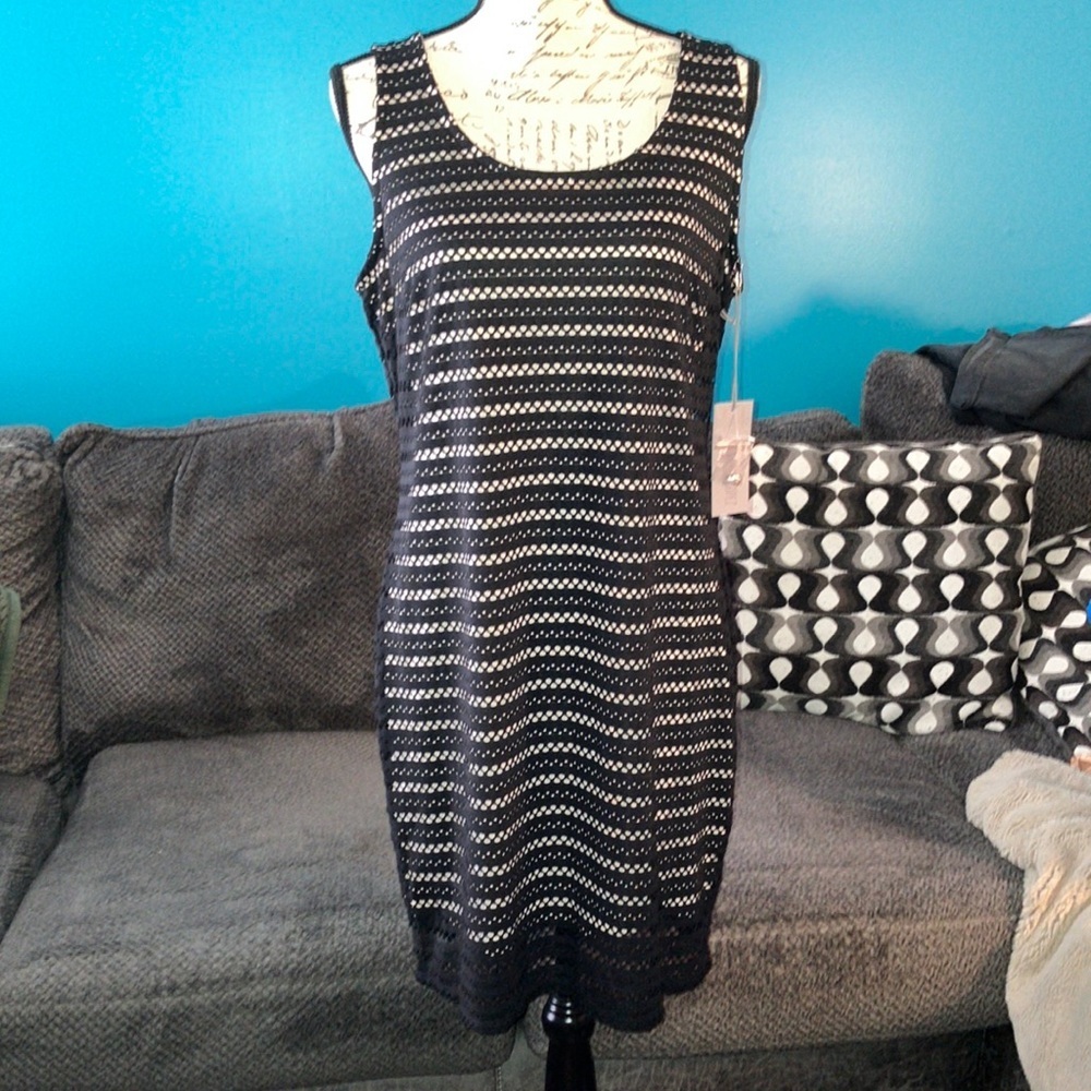 NWT Jennifer Lopez Open Work Sheath Dress, Size 16